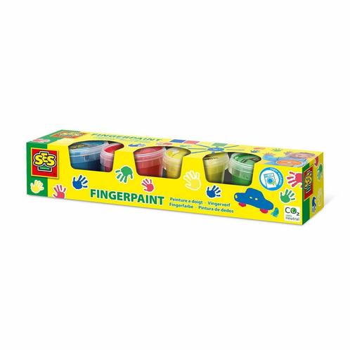 SES Vingerverf 4 primaire kleuren x 110ml, Kinderen en Baby's, Speelgoed | Educatief en Creatief, Knutselen, Nieuw, Verzenden