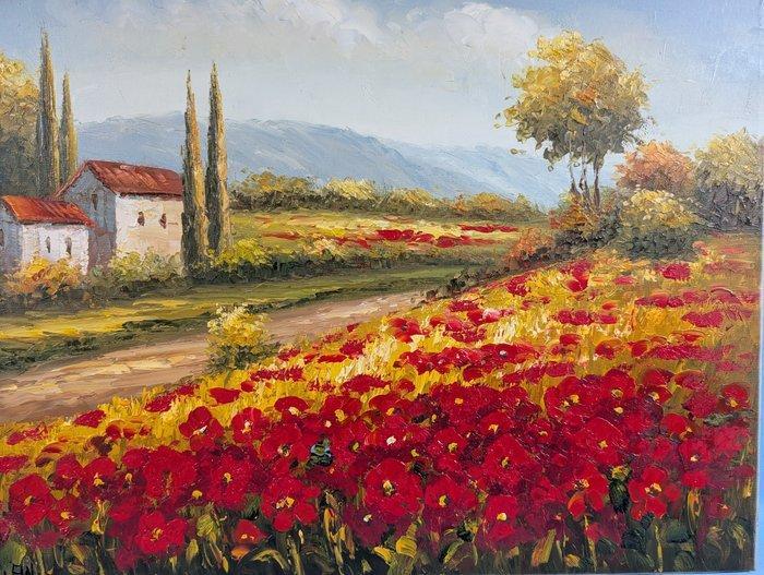 A. Vitaliano (XX-XXI) - Casa in campagna, Antiek en Kunst, Kunst | Schilderijen | Klassiek