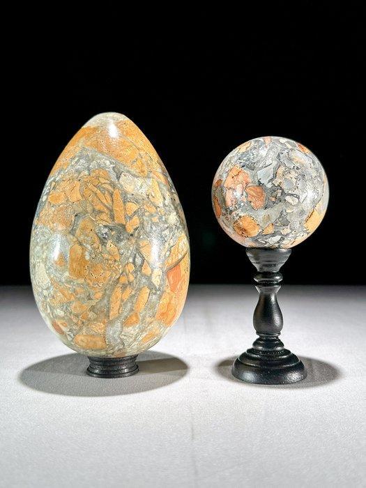 Geen minimumprijs - Adembenemend paar Maligano Jasper, Antiek en Kunst, Kunst | Designobjecten