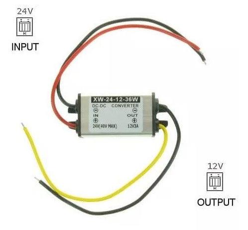 Omvormer van 24V naar 12V - cont. 3A - max 4A, Doe-het-zelf en Verbouw, Elektra en Kabels, Ophalen of Verzenden