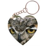 Sleutelhanger hartje 5x5cm - Oehoe Uil - Close up NIEUW, Verzamelen, Ophalen of Verzenden, Nieuw