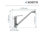 SCHÜTTE Grande Keukenkraan - Mengkraan - Lage, Draaibare, Verzenden, Nieuw