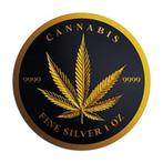 1 Troy Ounce - Zilver .999 - 2024 1 oz Chad Cannabis Black, Postzegels en Munten, Edelmetalen en Baren