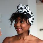 Afrikaanse Zwart / Witte Samakaka hoofddoek - Angolese Samac, Nieuw, Ophalen of Verzenden