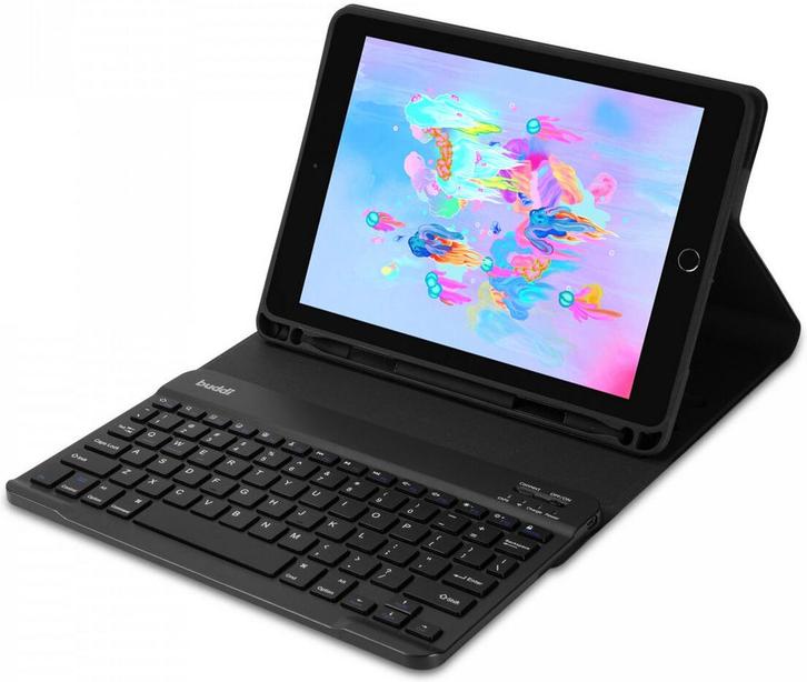 Apple iPad 5 32GB zwart Wifi (4G) + hoes en keyboard + g..., Computers en Software, Apple iPads