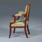 Empire bankje + 2 zetels incl  bekleding naar wens massief m, Antiek en Kunst, Antiek | Meubels | Stoelen en Banken, Ophalen of Verzenden