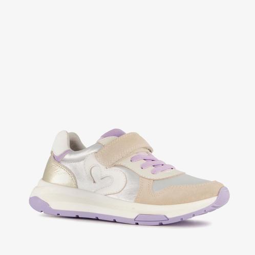 TwoDay leren meisjes sneakers beige zilver maat 28, Diversen, Overige Diversen, Nieuw, Verzenden