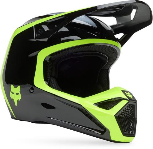 FOX V1 Flow MIPS Zwart Geel Crosshelm, Motoren, Kleding | Motorhelmen, Offroadhelm, Heren, L, Nieuw met kaartje, Overige merken