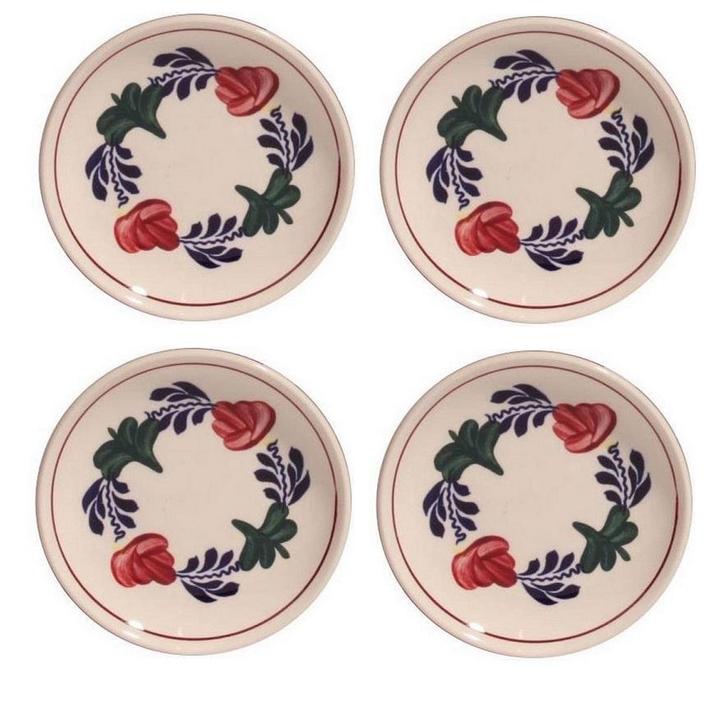 Boerenbont Petit Four Bordjes 11 cm set van 4 stuks, Huis en Inrichting, Keuken | Servies, Nieuw, Verzenden