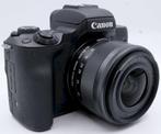 Canon EOS M50 II + 15-45MM IS STM OCCASION, Ophalen of Verzenden, Zo goed als nieuw