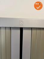 Roldeurkast S - 195x120x45 - Zilvergrijs met koperkleurige d, Werkplek, Ophalen of Verzenden, Gebruikt, Kast