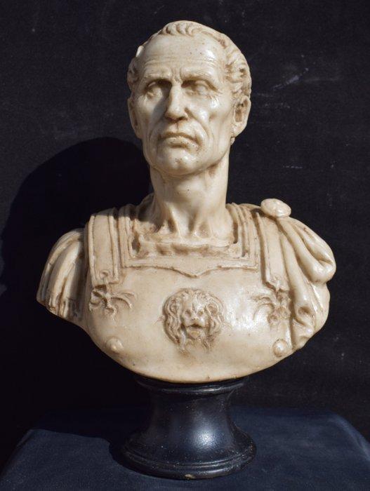 sculptuur, Busto Giulio Cesare - 33 cm - Hersteld marmer, Antiek en Kunst, Curiosa en Brocante