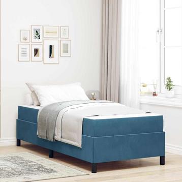 vidaXL Bedframe met matras Donkerblauw en wit 90 x 190 cm beschikbaar voor biedingen
