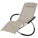 vidaXL Tuinligbed geometrisch staal crème, Tuin en Terras, Ligbedden, Verzenden, Nieuw