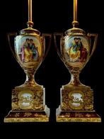 style Royal Vienna - Kauffman - Tafellamp (2) - Porselein,, Antiek en Kunst, Antiek | Glas en Kristal