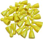 Plastic Spel Pionnen 12x24mm Geel (100 stuks) | Spellenrijk, Nieuw, Verzenden
