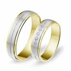 Actie trouwringen in 8/14/18 karaat bicolour goud per paa..., Sieraden, Tassen en Uiterlijk, Ringen, Verzenden, Nieuw