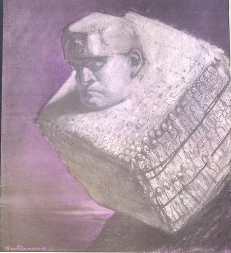 Mussolini naar De Gedachte van Rodin op spotprent, Antiek en Kunst, Kunst | Litho's en Zeefdrukken, Verzenden