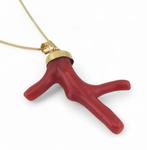 Koraal - Zilver - Oorbellen, Verzamelen, Mineralen en Fossielen