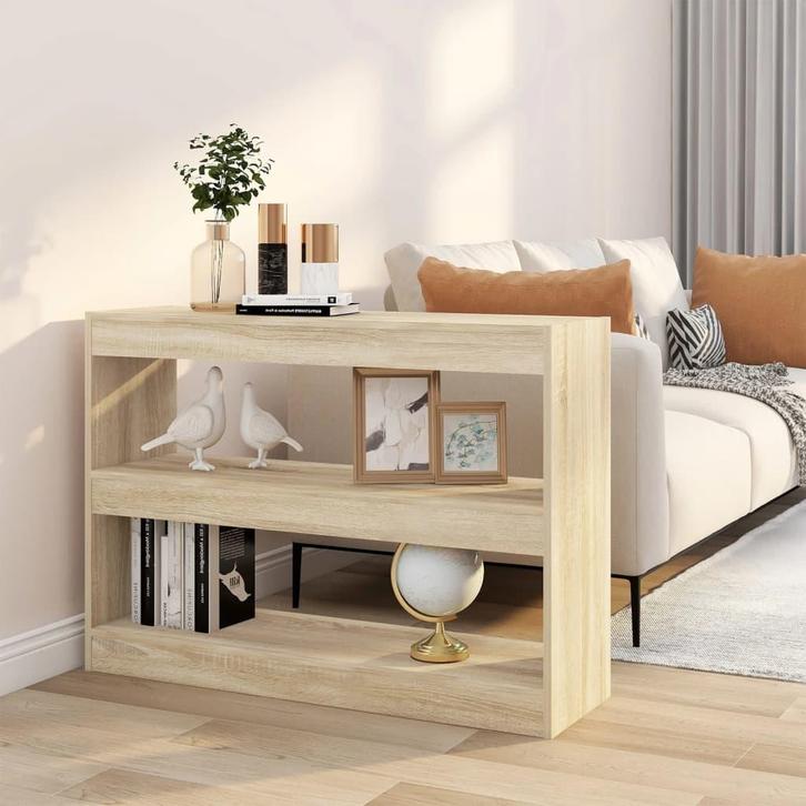 vidaXL Boekenkast / kamerscherm 100x30x72 cm sonoma, Huis en Inrichting, Kasten | Boekenkasten, 25 tot 50 cm, Nieuw, Overige houtsoorten