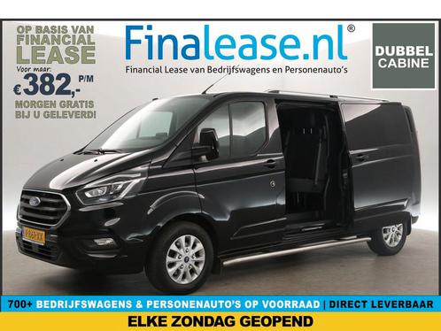 Ford Transit Custom 2.0 TDCI L2H1 DC 170PK Cam Trekh €382pm, Auto's, Bestelauto's, Lease, Handgeschakeld, Diesel, Ford, Zwart
