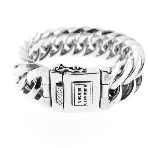 Zilveren Buddha to Buddha armband | 20 cm, Sieraden, Tassen en Uiterlijk, Armbanden, Zilver, Gebruikt, Zilver, Verzenden