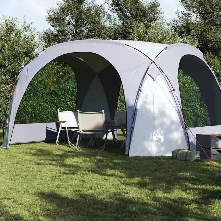 vidaXL Partytent waterdicht wit en grijs, Caravans en Kamperen, Tenten, Nieuw, tot en met 2, Verzenden