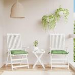 vidaXL Stoelkussens 2 st bladpatroon 50x50x7 cm stof, Huis en Inrichting, Woonaccessoires | Kussens, Verzenden, Nieuw, Groen