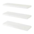 Wandplank Stranda set van 3 wit 60x20x3,5 cm [en.casa], Huis en Inrichting, Woonaccessoires | Wandplanken en Boekenplanken, Verzenden