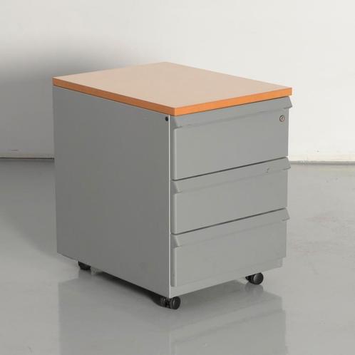 Ahrend verrijdbaar ladeblok, aluminium, 58 x 42 cm, 3 laden, Huis en Inrichting, Kasten | Ladekasten, Ophalen of Verzenden