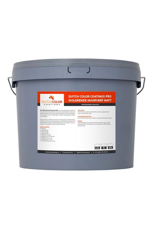 DCC PRO Isolerende Muurverf Matt RAL 9003 | Signaalwit 5L, Doe-het-zelf en Verbouw, Verf, Beits en Lak, Verf, Wit, Nieuw, Minder dan 5 liter