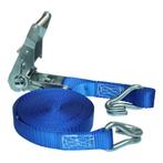 Novio Spanband met rvs ratel en dubbele punthaak blauw 25mm, Ophalen of Verzenden, Nieuw