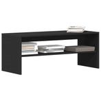 vidaXL Tv-meubel 100x40x40 cm bewerkt hout zwart, Verzenden, Nieuw, Overige houtsoorten