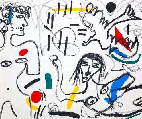 0xec6d0 (XX-XXI) - La Tentation de lHomme (Mouvement Le, Antiek en Kunst, Kunst | Schilderijen | Modern