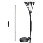 Benson Solar tuinlamp - 6 LED bollen - 70 cm - roestvrij..., Ophalen of Verzenden, Nieuw
