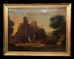 École Néoclassique (c. 1780) - Paysage dArchitectures avec, Antiek en Kunst