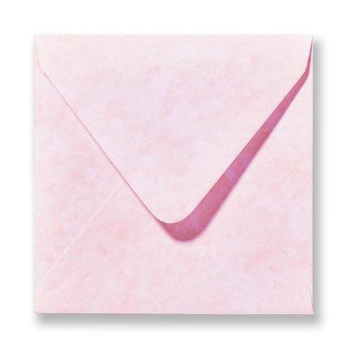 Envelop 12,5 x 14 cm Marmer Roze, Hobby en Vrije tijd, Kaarten | Zelf maken, Verzenden