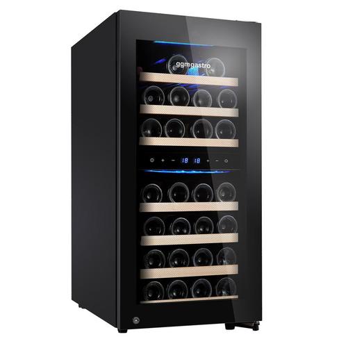 GGM Gastro | Wijnkoelkast - 2 klimaatzones - 100 liter - |, Witgoed en Apparatuur, Koelkasten en IJskasten, 100 tot 150 liter