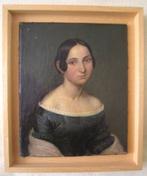 Ecole Européenne XIXe - Portrait de jeune femme aux macarons