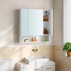 Badkamer Spiegelkast – Wandkast met 3 Deuren en Open Vak, Verzenden, Nieuw