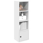 vidaXL Boekenkast 31x24x102 cm bewerkt hout wit, Huis en Inrichting, Kasten | Boekenkasten, Verzenden, Nieuw, Overige houtsoorten