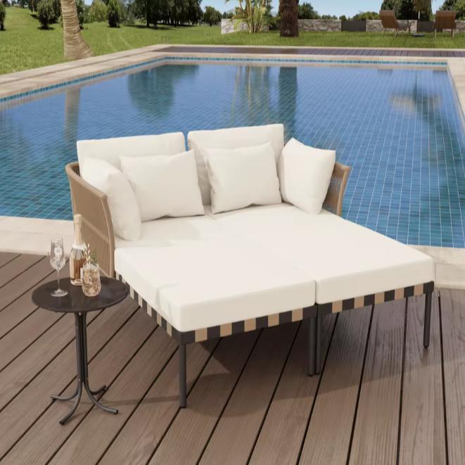 Luxe Modulaire Tuinbank Set, Tafel, Kussensen Afneembare Hoe, Tuin en Terras, Tuinstoelen, Nieuw, Verzenden