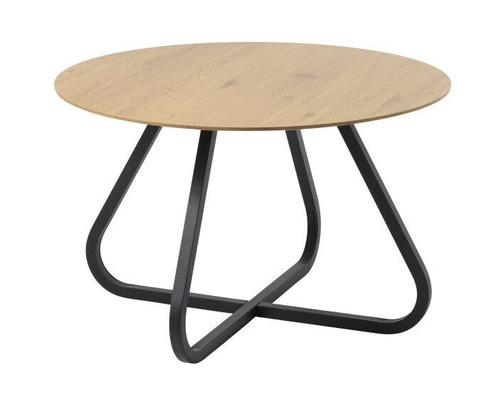 Eettafel Cesura rond eiken melamine Ø120 cm - Naturel, Huis en Inrichting, Tafels | Eettafels, Nieuw, Ophalen of Verzenden