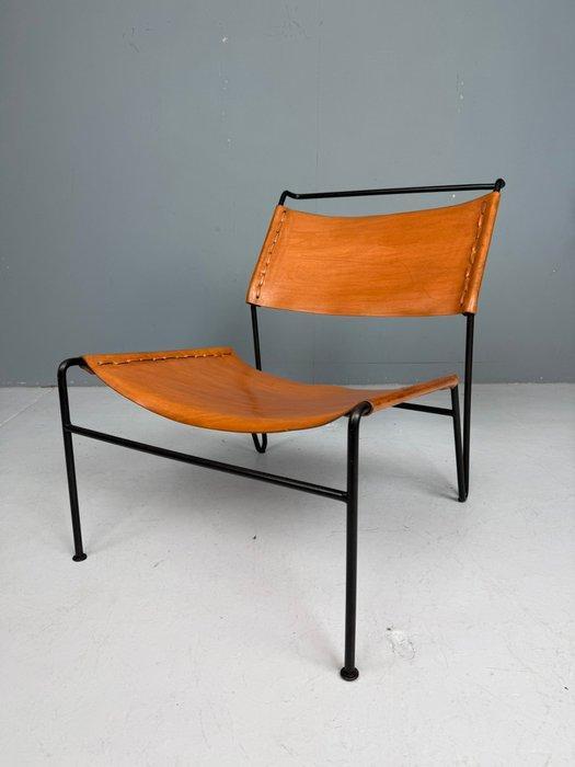 Metz & Co - A. Dolleman - Fauteuil - Leder, Staal, Antiek en Kunst, Kunst | Designobjecten
