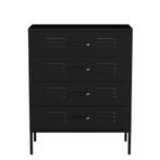 Ladekast | Lockerkast | Kledingkast | 80x40x100cm | Zwart, Verzenden, Nieuw