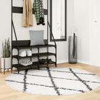 vidaXL Vloerkleed PAMPLONA shaggy hoogpolig Ø 160 cm crème, Verzenden, Nieuw