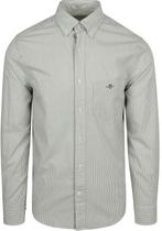 Gant Poplin Banker Overhemd Streep Groen maat XL Heren, Kleding | Heren, Overhemden, Verzenden, Nieuw, Groen, Gant