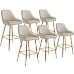 Barkruk Avane met rugleuning, gestoffeerd, fluweeloptiek - S, Verzenden, Nieuw