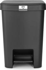 Brabantia Prullenbak StepUp 25L - Dark, Verzenden, Nieuw