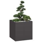 vidaXL Plantenbak 80x80x80 cm staal zwart, Tuin en Terras, Bloembakken en Plantenbakken, Verzenden, Nieuw, Metaal